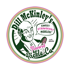 Dill McKinley's Old Tyme New York Style Fresh-n-Frooty Sweet Fruity Drink Flavored Pickles and Pickley Products